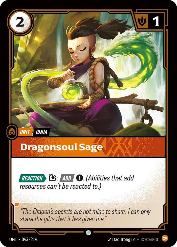 Dragonsoul Sage 093/219 (Unleashed)  - Foil | Good Games Morley
