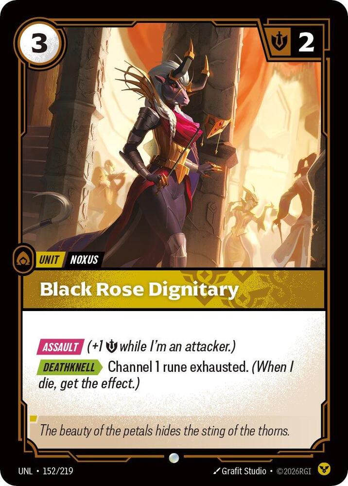 Black Rose Dignitary 152/219 (Unleashed)  - Foil | Good Games Morley
