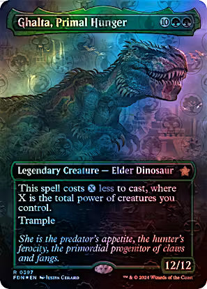 Ghalta, Primal Hunger 397/291 (Foundations)  - Borderless Mana Foil | Good Games Morley