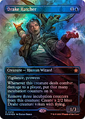 Drake Hatcher 374/291 (Foundations)  - Borderless Mana Foil | Good Games Morley