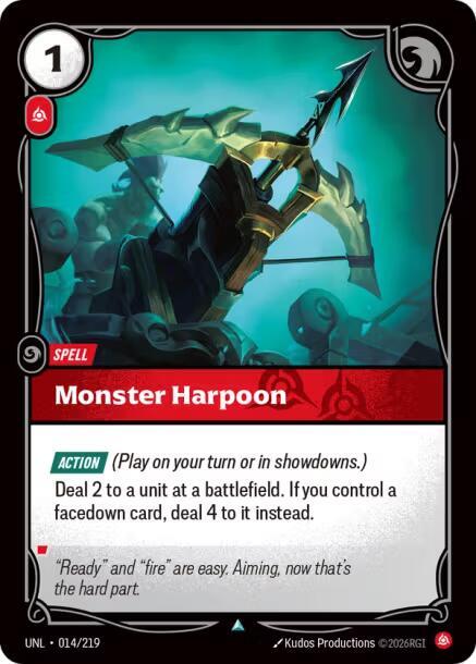 Monster Harpoon 014/219 (Unleashed)  - Foil | Good Games Morley
