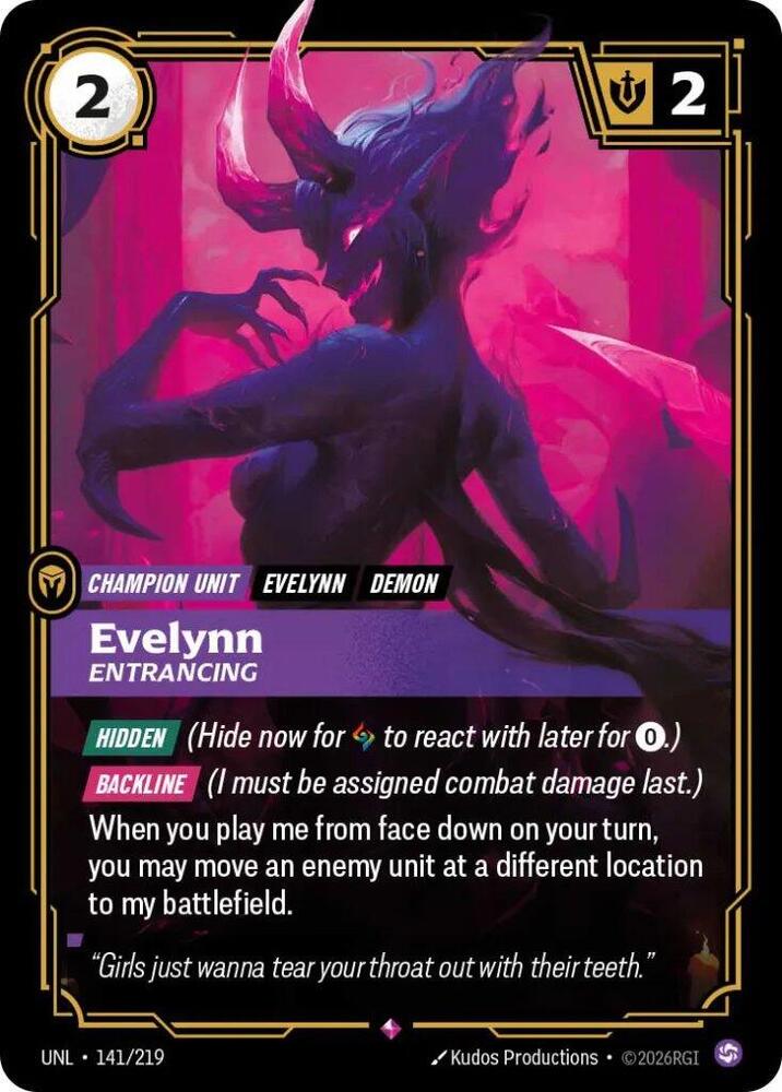Evelynn - Entrancing 141/219 (Unleashed)  - Foil | Good Games Morley