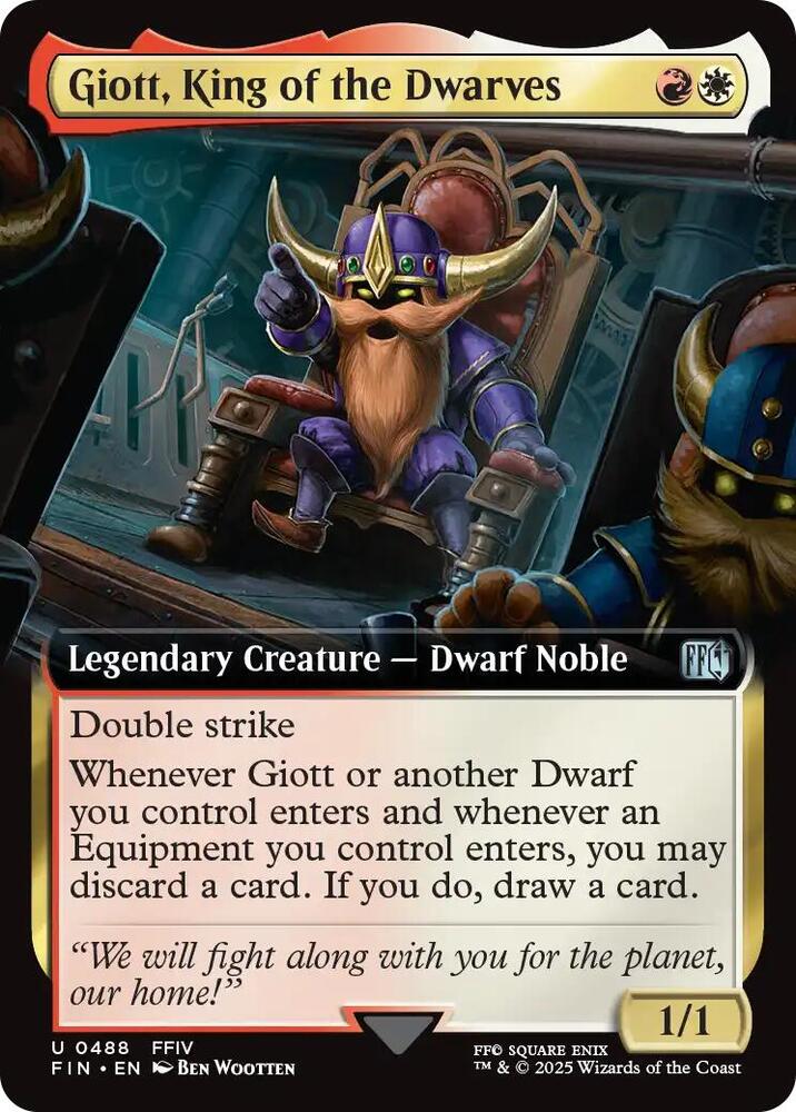 Giott, King of the Dwarves (Dupe) 488 (FINAL FANTASY)  - Extended Art Foil | Good Games Morley