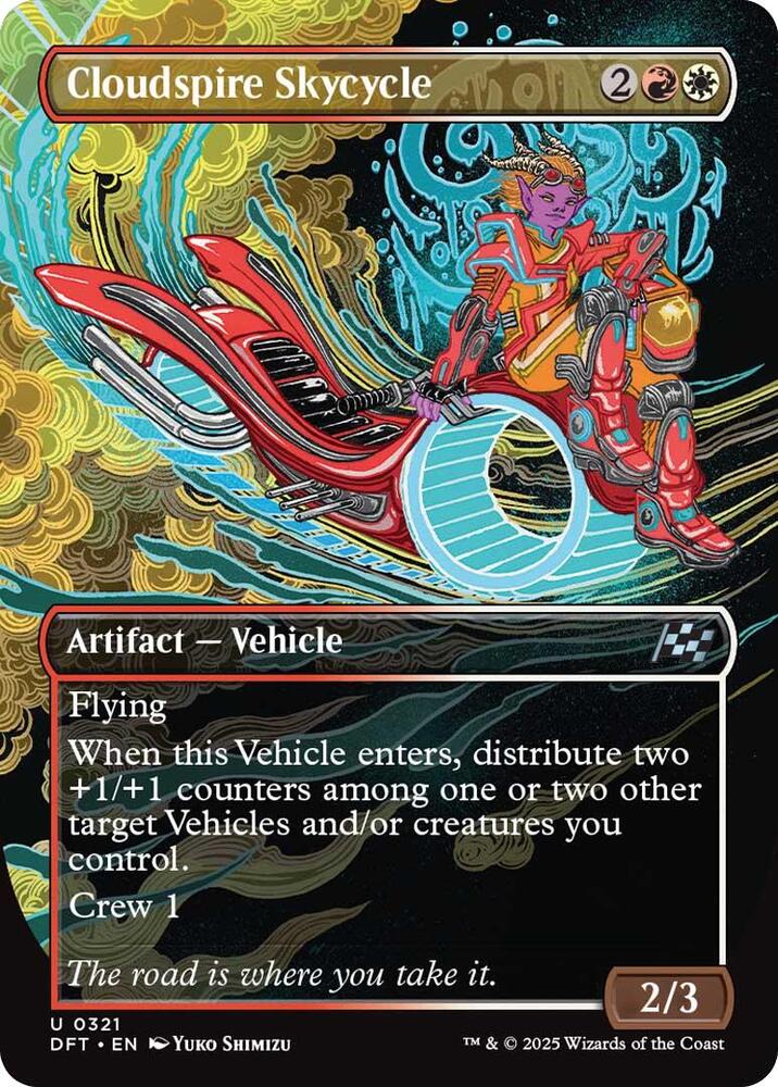Cloudspire Skycycle Borderless (Dupe) 321 (Aetherdrift)  - Borderless Foil | Good Games Morley