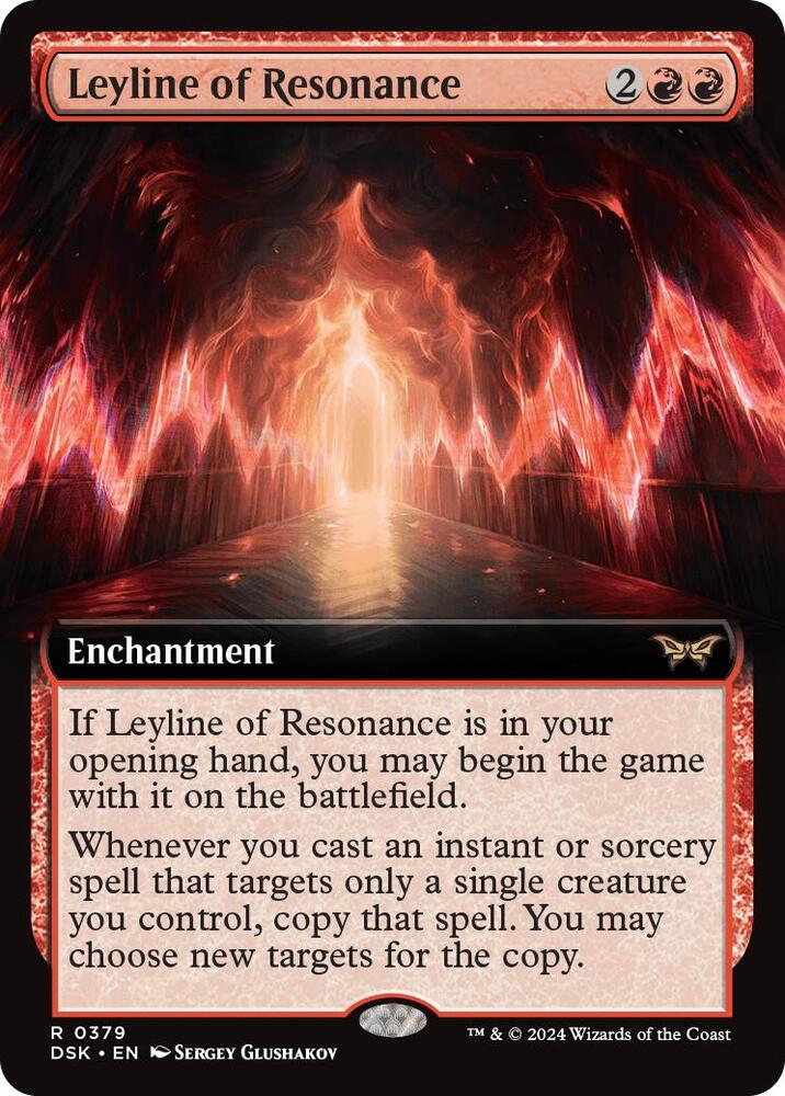Leyline of Resonance Extended Art (Dupe) 379 (Duskmourn: House of Horror)  - Foil | Good Games Morley