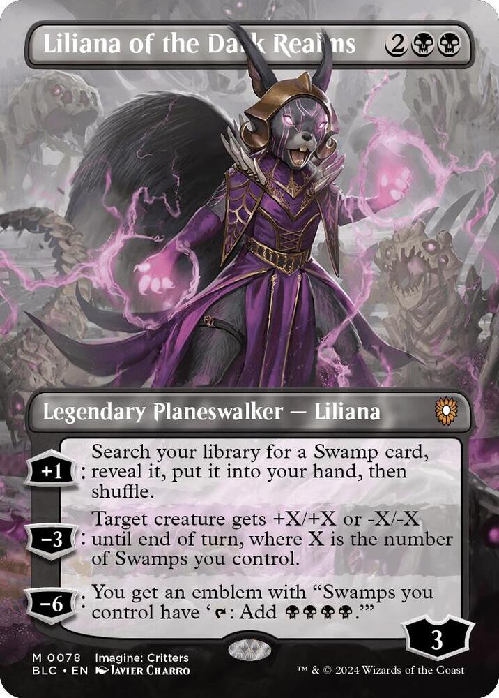 Liliana of the Dark Realms Borderless (Dupe) 78 (Commander: Bloomburrow)  | Good Games Morley