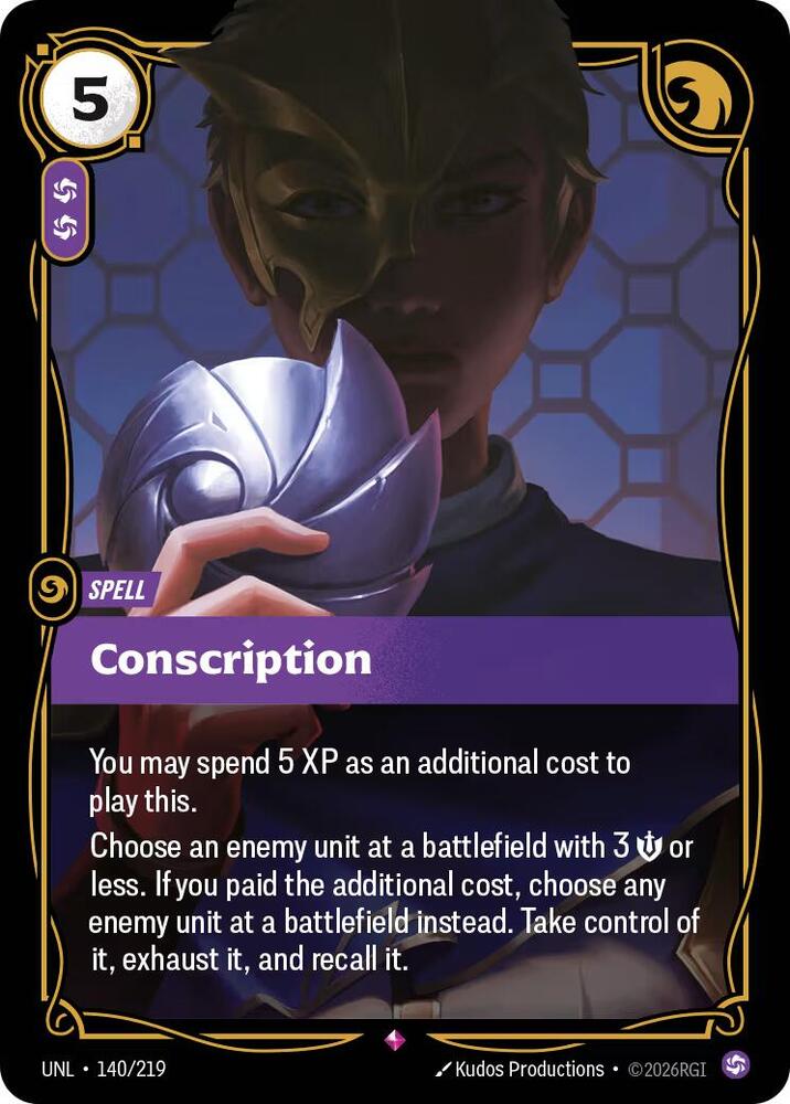Conscription 140/219 (Unleashed)  - Foil | Good Games Morley