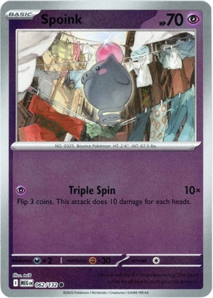 Spoink 062/132 (ME01: Mega Evolution)  - Reverse Holofoil | Good Games Morley
