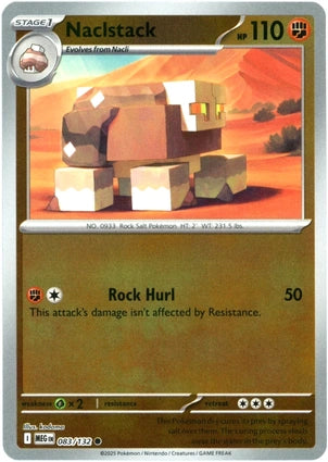 Naclstack 083/132 (ME01: Mega Evolution)  - Reverse Holofoil | Good Games Morley