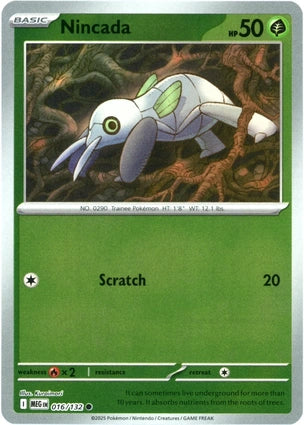 Nincada 016/132 (ME01: Mega Evolution)  - Reverse Holofoil | Good Games Morley
