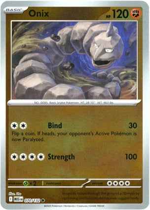 Onix 070/132 (ME01: Mega Evolution)  - Reverse Holofoil | Good Games Morley