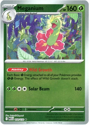Meganium 010/132 (ME01: Mega Evolution)  - Reverse Holofoil | Good Games Morley