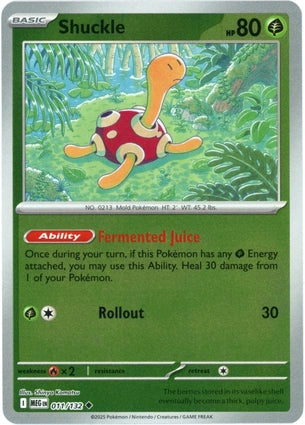 Shuckle 011/132 (ME01: Mega Evolution)  - Reverse Holofoil | Good Games Morley