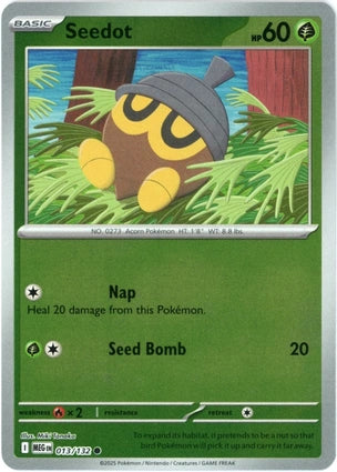Seedot 013/132 (ME01: Mega Evolution)  - Reverse Holofoil | Good Games Morley