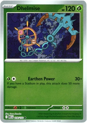 Dhelmise 018/132 (ME01: Mega Evolution)  - Reverse Holofoil | Good Games Morley