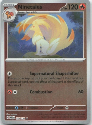 Ninetales 020/132 (ME01: Mega Evolution)  - Reverse Holofoil | Good Games Morley
