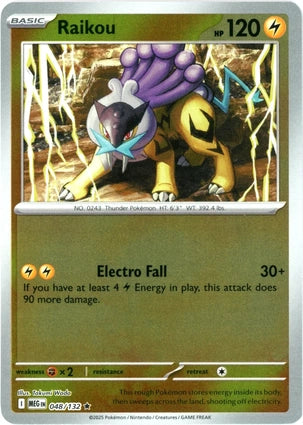 Raikou 048/132 (ME01: Mega Evolution)  - Reverse Holofoil | Good Games Morley