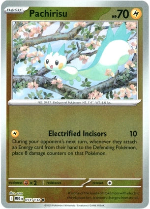 Pachirisu 051/132 (ME01: Mega Evolution)  - Reverse Holofoil | Good Games Morley