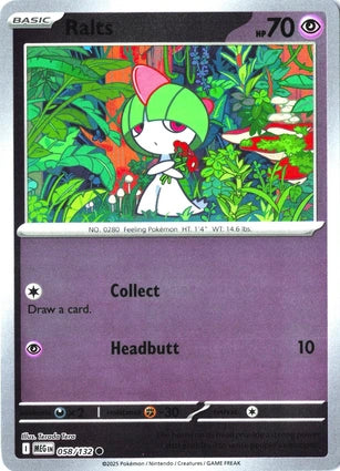 Ralts 058/132 (ME01: Mega Evolution)  - Reverse Holofoil | Good Games Morley