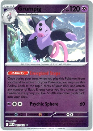 Grumpig 063/132 (ME01: Mega Evolution)  - Reverse Holofoil | Good Games Morley