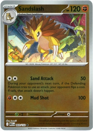 Sandslash 069/132 (ME01: Mega Evolution)  - Reverse Holofoil | Good Games Morley