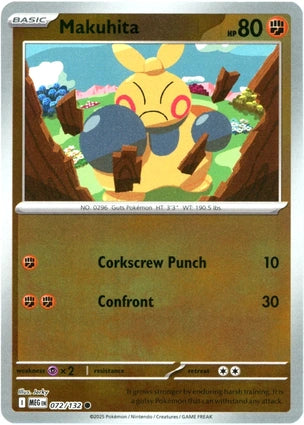 Makuhita 072/132 (ME01: Mega Evolution)  - Reverse Holofoil | Good Games Morley