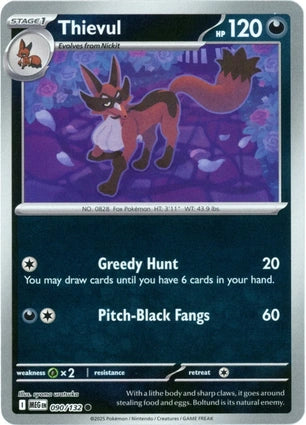 Thievul 090/132 (ME01: Mega Evolution)  - Reverse Holofoil | Good Games Morley