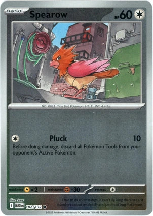 Spearow 102/132 (ME01: Mega Evolution)  - Reverse Holofoil | Good Games Morley