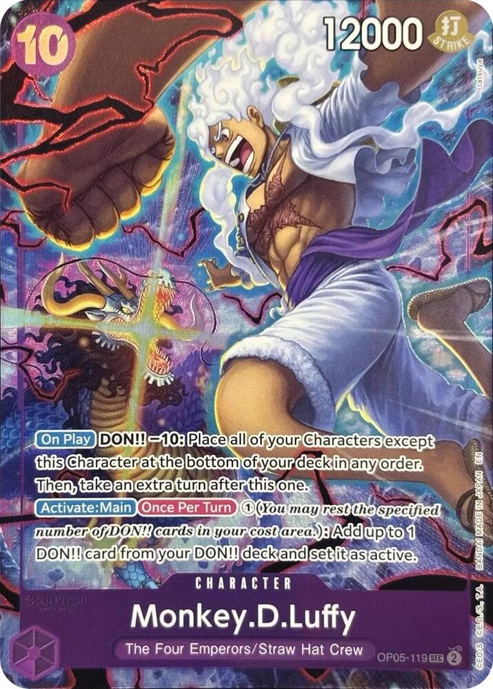 Monkey.D.Luffy (2nd Anniversary) OP05-119 (One Piece Promotion Cards)  - Alternate Art Foil | Good Games Morley