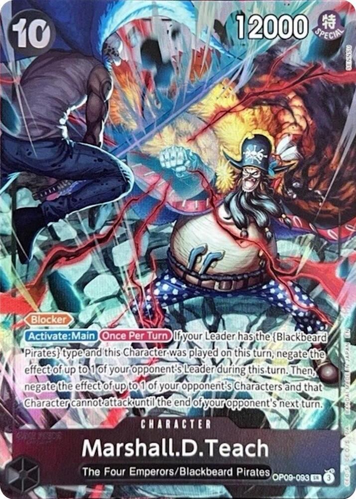 Marshall.D.Teach (2nd Anniversary) OP09-093 (One Piece Promotion Cards)  - Alternate Art Foil | Good Games Morley