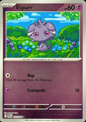 Espurr 033/088 (ME03: Perfect Order)  - Reverse Holofoil | Good Games Morley