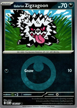 Galarian Zigzagoon 130/217 (ME: Ascended Heroes)  - Energy Holofoil | Good Games Morley