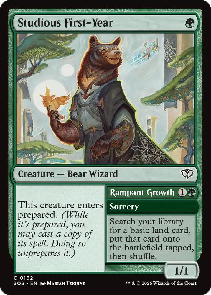 Studious First-Year // Rampant Growth 162 (Secrets of Strixhaven)  - Foil | Good Games Morley