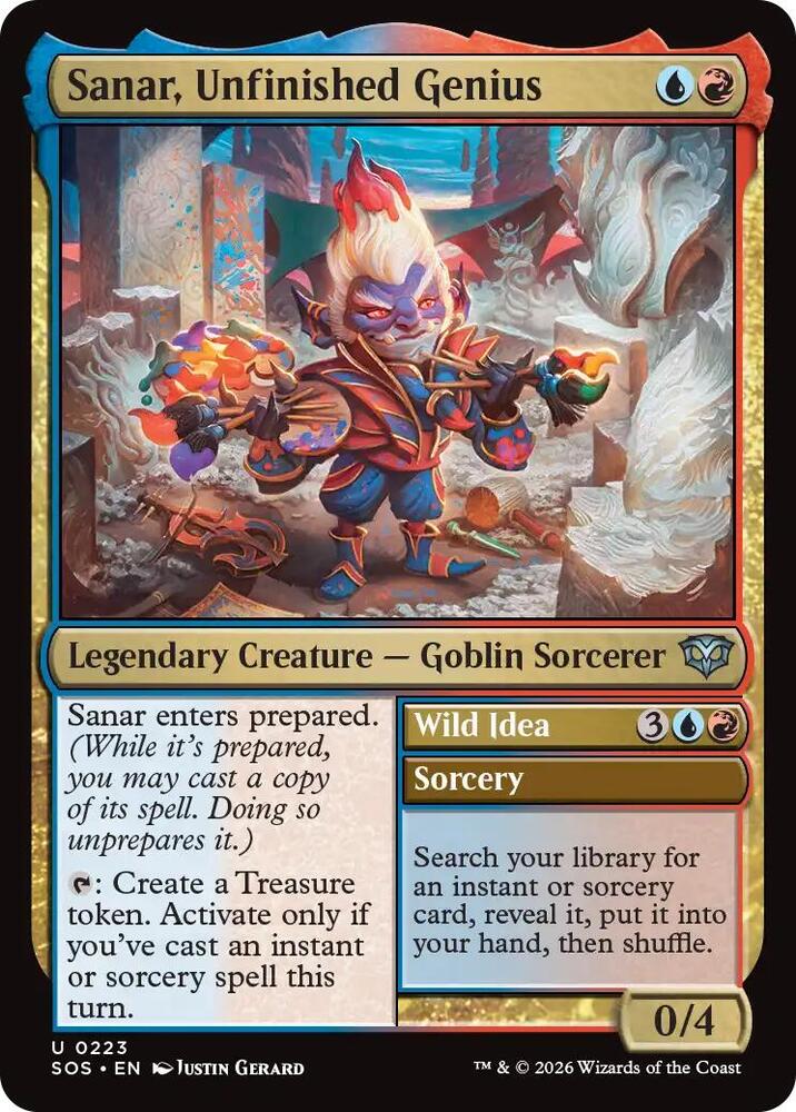 Sanar, Unfinished Genius // Wild Idea 223 (Secrets of Strixhaven)  - Foil | Good Games Morley