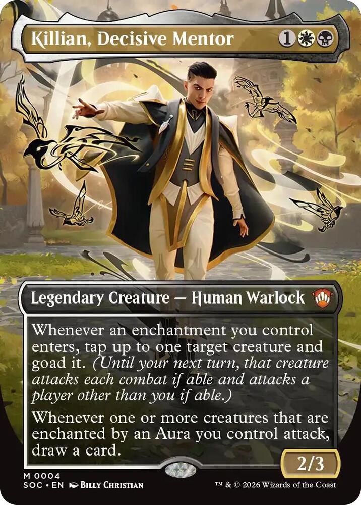 Killian, Decisive Mentor 4 (Commander: Secrets of Strixhaven)  - Borderless | Good Games Morley