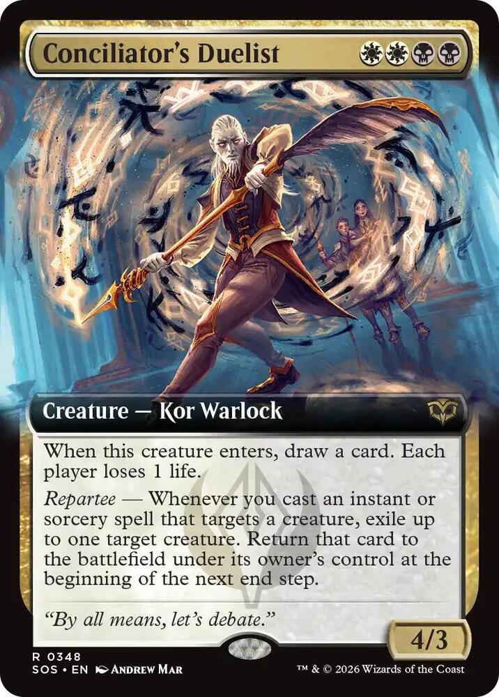 Conciliator's Duelist 348 (Secrets of Strixhaven)  - Extended Art Foil | Good Games Morley
