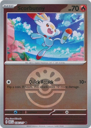 Scorbunny 036/217 (ME: Ascended Heroes)  - Friend Ball Holofoil | Good Games Morley
