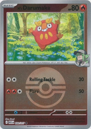 N's Darumaka 032/217 (ME: Ascended Heroes)  - Poke Ball Holofoil | Good Games Morley