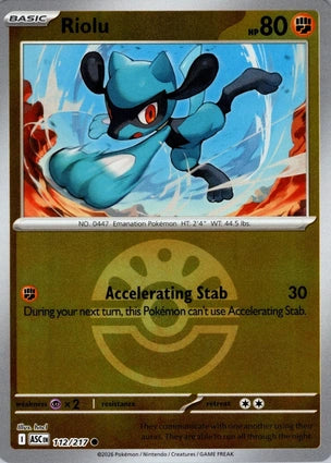 Riolu 112/217 (ME: Ascended Heroes)  - Friend Ball Holofoil | Good Games Morley