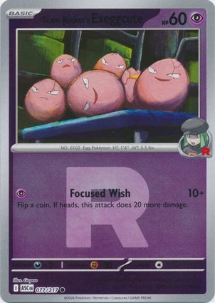 Team Rocket's Exeggcute 077/217 (ME: Ascended Heroes)  - Reverse Holofoil | Good Games Morley