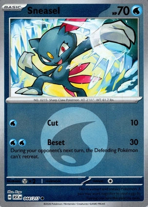 Sneasel 044/217 (ME: Ascended Heroes)  - Energy Holofoil | Good Games Morley