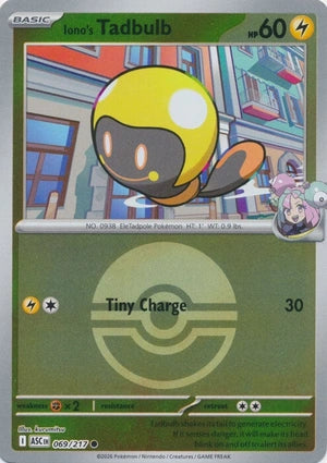 Iono's Tadbulb 069/217 (ME: Ascended Heroes)  - Poke Ball Holofoil | Good Games Morley