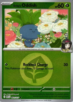 Erika's Oddish 001/217 (ME: Ascended Heroes)  - Energy Holofoil | Good Games Morley