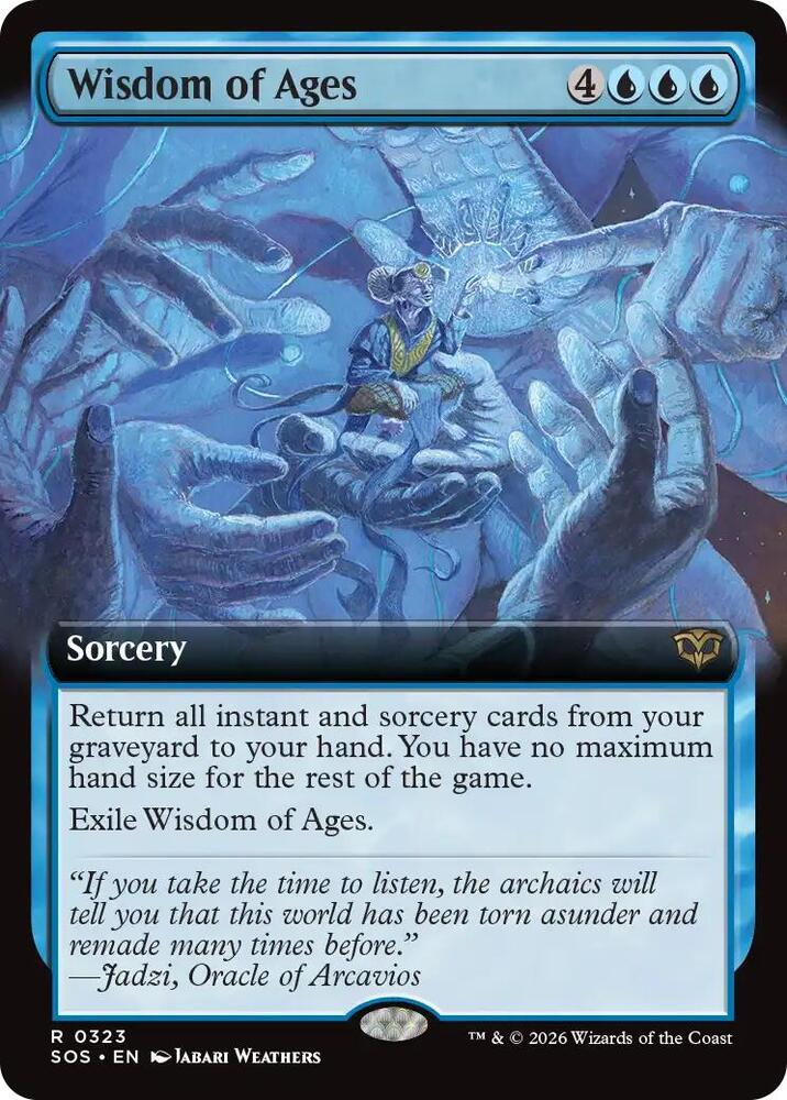 Wisdom of Ages 323 (Secrets of Strixhaven)  - Extended Art Foil | Good Games Morley