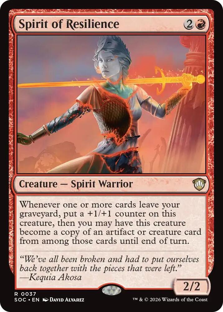 Spirit of Resilience 37 (Commander: Secrets of Strixhaven)  | Good Games Morley