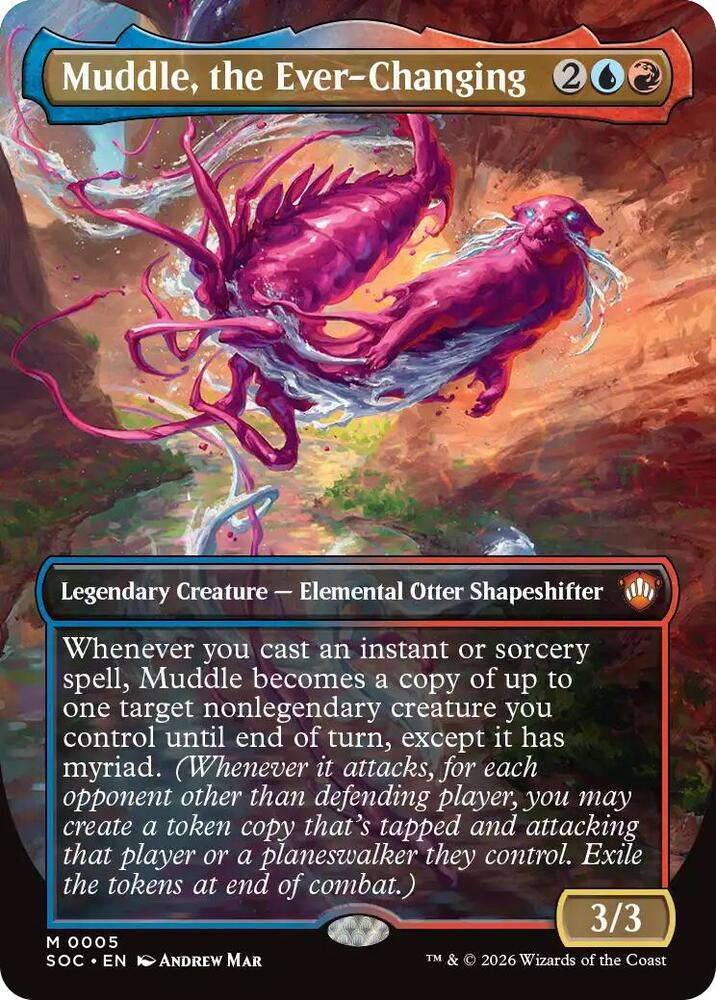 Muddle, the Ever-Changing 5 (Commander: Secrets of Strixhaven)  - Borderless Foil | Good Games Morley