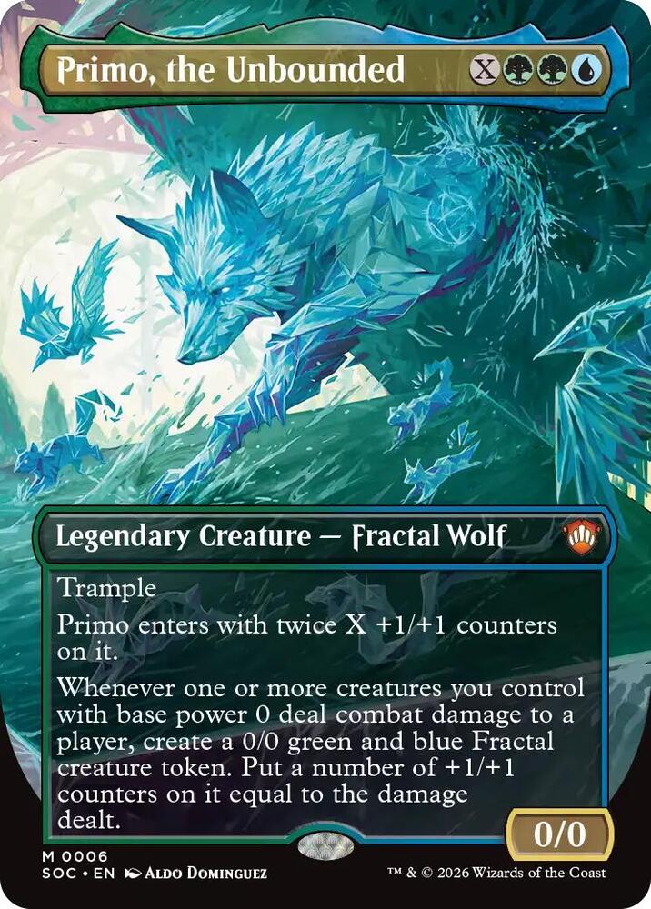 Primo, the Unbounded 6 (Commander: Secrets of Strixhaven)  - Borderless Foil | Good Games Morley