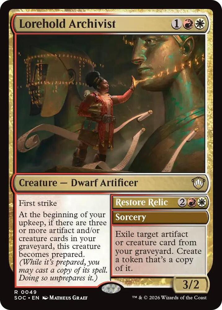 Lorehold Archivist // Restore Relic 49 (Commander: Secrets of Strixhaven)  | Good Games Morley