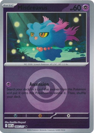 Misdreavus 085/217 (ME: Ascended Heroes)  - Energy Holofoil | Good Games Morley