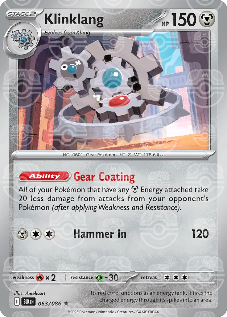 Klinklang 063/086 (SV: Black Bolt)  - Master Ball Holofoil | Good Games Morley